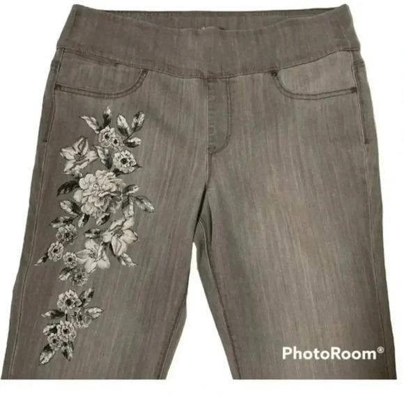 Style & Co Boyfriend Jeans Womens Stretch Floral - Picture 4 of 13